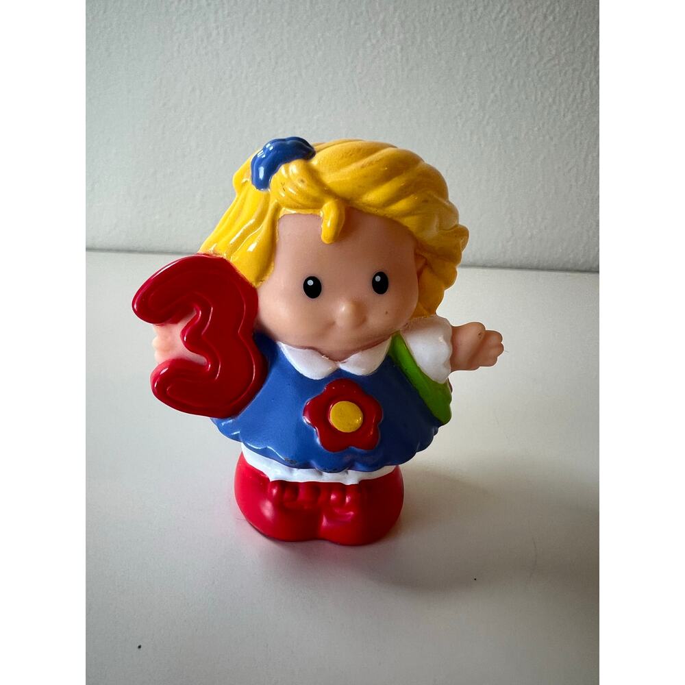 Fisher-Price Little People Time to Learn numbers #3 Blonde Girl 2005